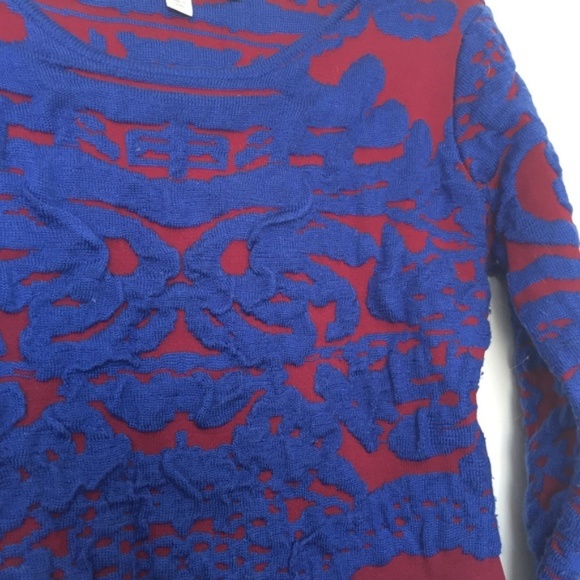 Francesca’s Collection Blue Rain Patterned Sweater Dress – Size Medium - Picture 5 of 5